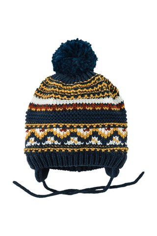 Bonnet à pompon - Bleu marine