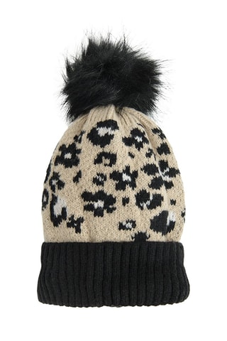 Bonnet à pompon - Noir