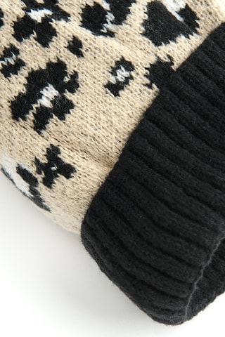 Bonnet à pompon - Noir