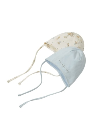 2 bonnets - Ciel et blanc