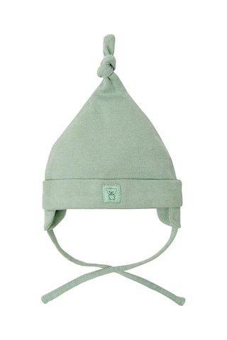 2 bonnets aviateurs - Vert menthe et blanc