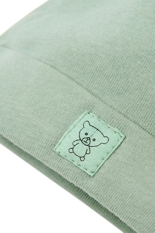 2 bonnets aviateurs - Vert menthe et blanc