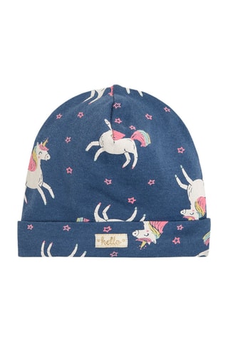 2 bonnets Blanc et bleu marine