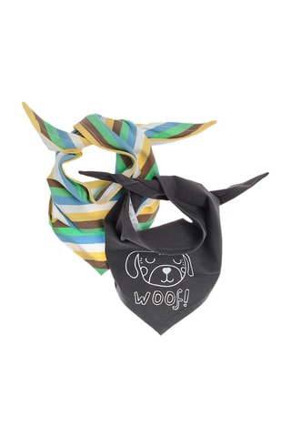2 bandanas Anthracite et blanc