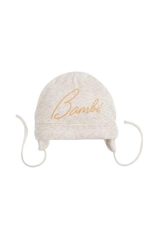 2 bonnets aviateurs Bambi Disney Gris chiné et vieux rose