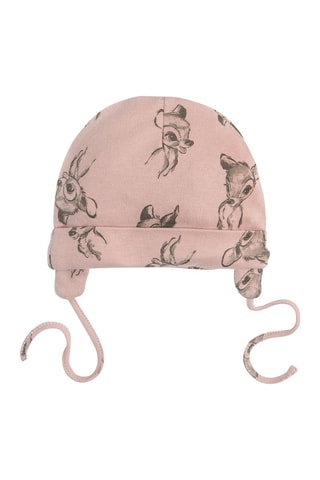 2 bonnets aviateurs Bambi Disney Gris chiné et vieux rose