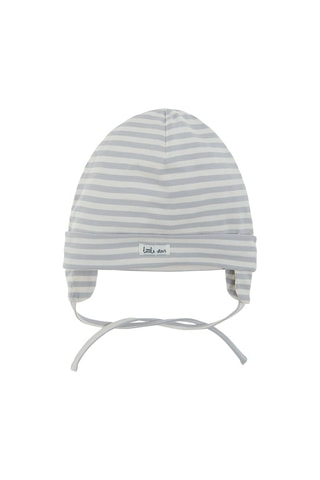 Bonnet aviateur Ecru et gris clair