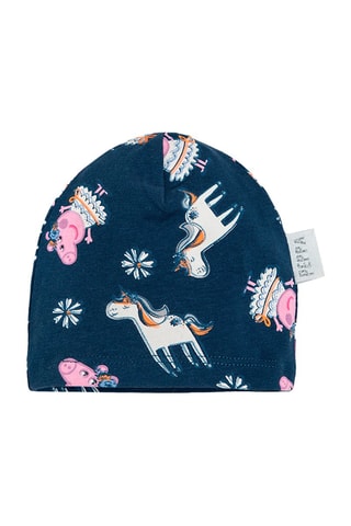 2 bonnets Peppa Pig Fuchsia et bleu marine