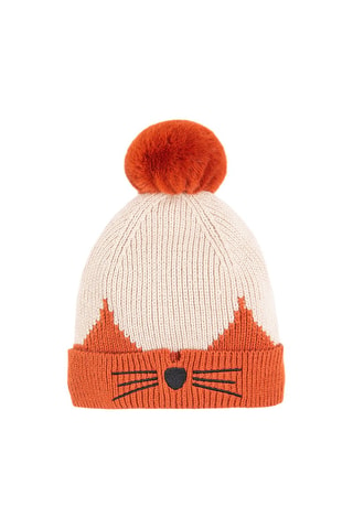 Bonnet Renard 
Orange et écru