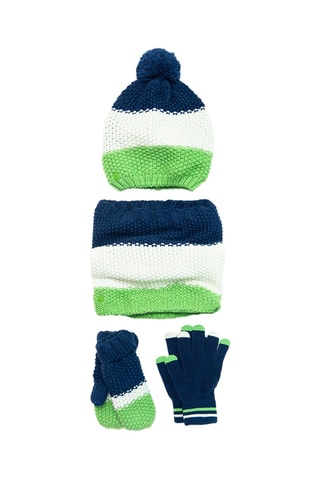 Moufles et gants - Bleu marine et vert clair