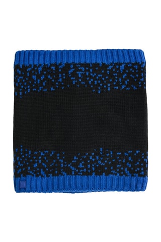 Bonnet à pompon et snood - Noir et bleu roi