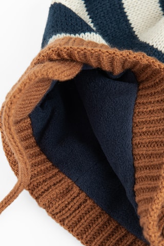 Bonnet à pompon - Marron