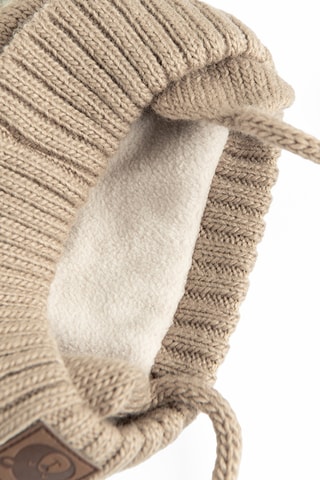 Bonnet à pompon - Beige