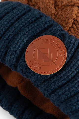 Bonnet à pompon - Bleu marine