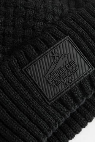 Bonnet à pompon - Noir