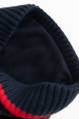 Bonnet - Bleu marine et rouge