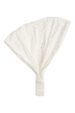 Bandana en broderie anglaise - Blanc