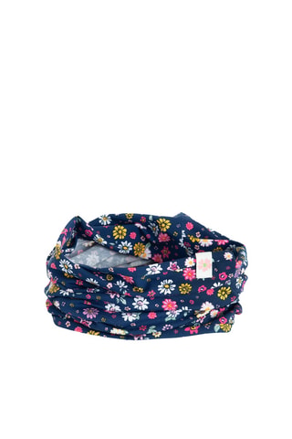 Snood - Bleu marine et fuchsia