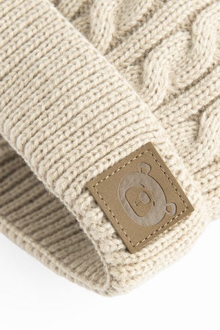 Bonnet à pompons - Beige
