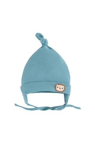 2 bonnets noués - Blanc et ciel