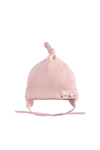 2 bonnets aviateur - Rose et vert d’eau
