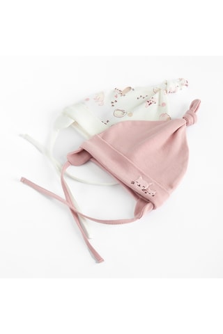 2 bonnets aviateur - Rose et vert d’eau