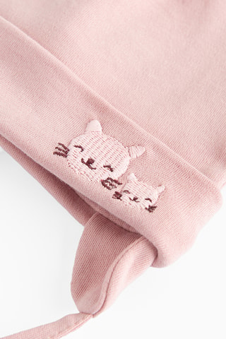 2 bonnets aviateur - Rose et vert d’eau