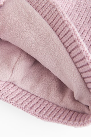 Bonnet à pompon - Rose poudré