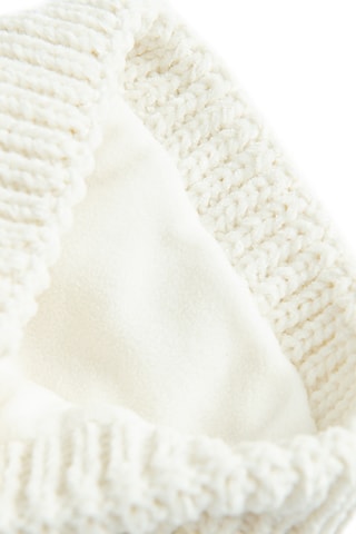 Bonnet à pompon - Blanc