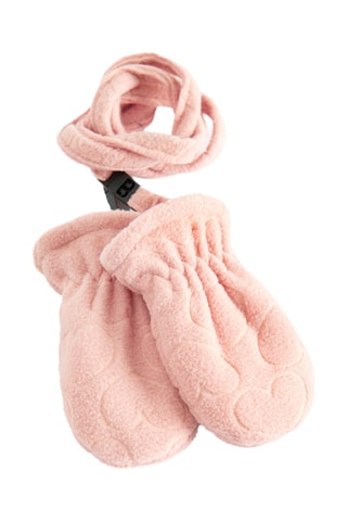 Moufles avec liens - Rose