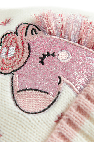 Bonnet à pompon - Blanc
