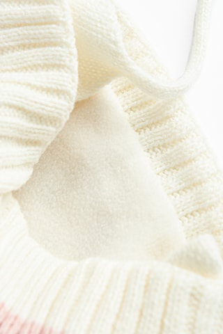 Bonnet à pompon - Blanc