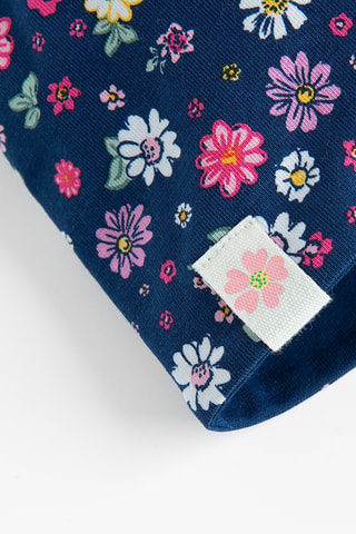 Bonnet réversible - Bleu marine et fuchsia