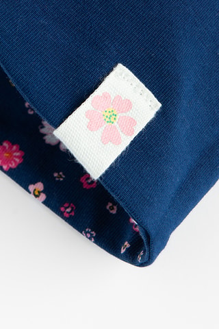 Bonnet réversible - Bleu marine et fuchsia