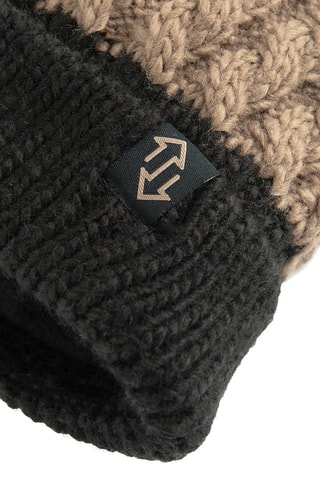 Bonnet à pompon - Noir et blanc
