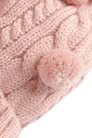 Bonnet à pompon - Rose
