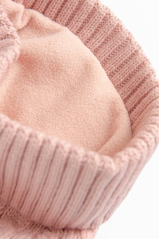 Bonnet à pompon - Rose