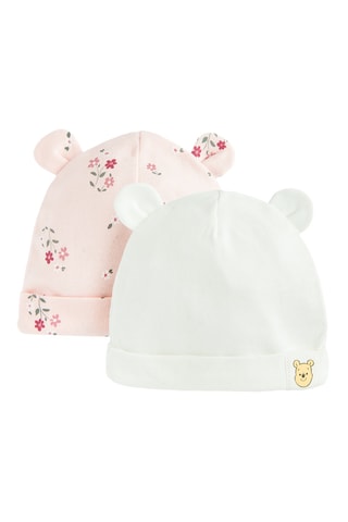 2 bonnets Winnie l’Ourson - Rose poudré
