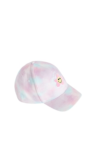 Casquette tie and dye Smiley - Rose et vert d’eau
