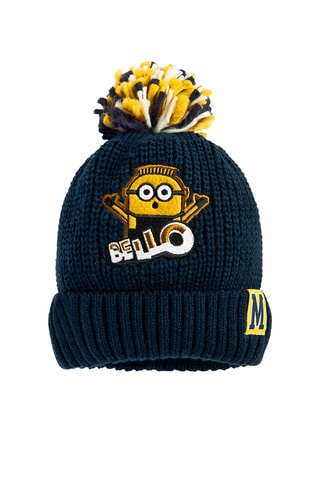 Bonnet à pompon Les Minions - Bleu marine
