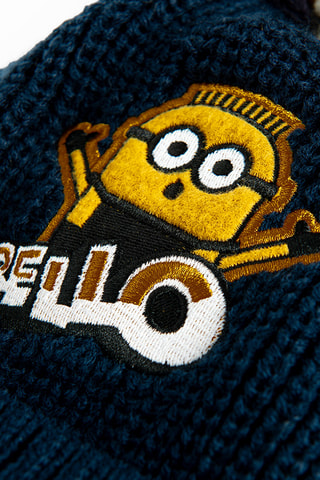 Bonnet à pompon Les Minions - Bleu marine