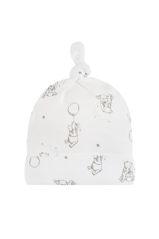 2 bonnets noués en coton biologique Winnie l'Ourson Disney - Blanc
