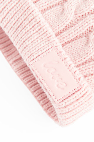 Bonnet à pompons - Rose