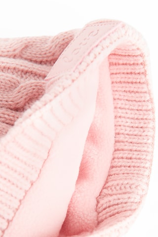 Bonnet à pompons - Rose