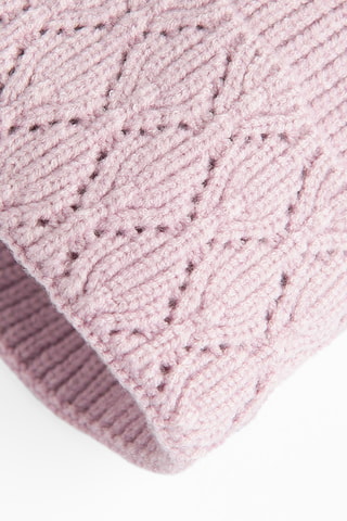 Bonnet à pompon - Rose