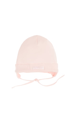 2 bonnets - Blanc et rose poudré