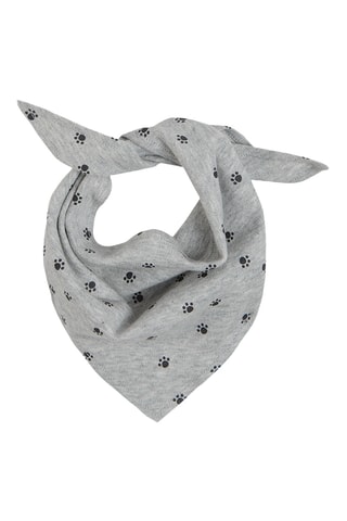 2 foulards en coton biologique - Gris chiné et blanc