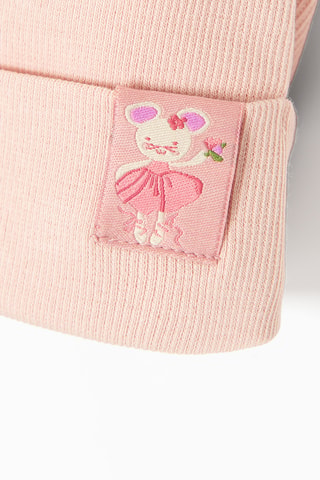 Bonnet à oreilles - Rose