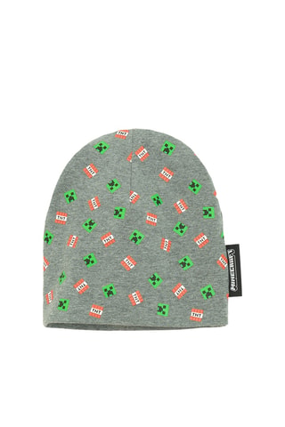 Bonnet Minecraft - Gris chiné