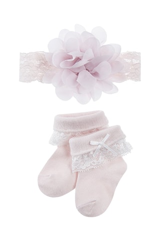 Bandeau et chaussettes Rose